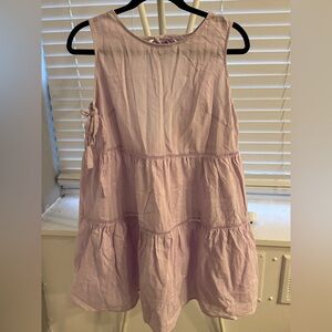 Light Lavender Tiered Women's Skirt - Soft A-Line Style